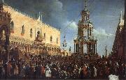 Gabriel Bella Maundy Thursday on the Piazzetta oil painting